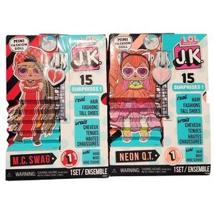L.O.L. Surprise! JK Neon Q.T. & M.C. Swag Mini Fashion Doll with 15 Surprises